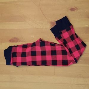 Gap Kids sz 8 red black plaid pj bottoms EUC